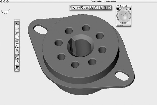 <b>Phenolic Octal Relay Socket</b><span><br /> Designed by <b><a href='/success-stories/simplicity-pays-off/'>Andy Marshall</a></b> • Created in <a href='/3d-modeling/3d-modeling-cobalt.html'>Cobalt CAD & 3D Modeling Software</a></span>