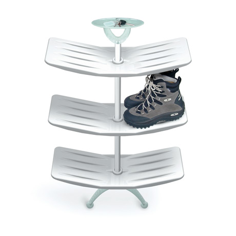 <b>Tango Shoe Rack</b><span><br /> Designed by <b>Jean-François Jaques</b> of <b>Météore Design</b> • Created in <a href='/3d-modeling/3d-modeling-cobalt.html'>Cobalt</a></span>